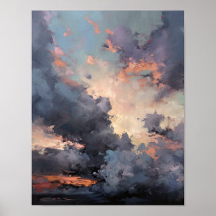 Wolken bei Morgendämmerung Art Print Poster