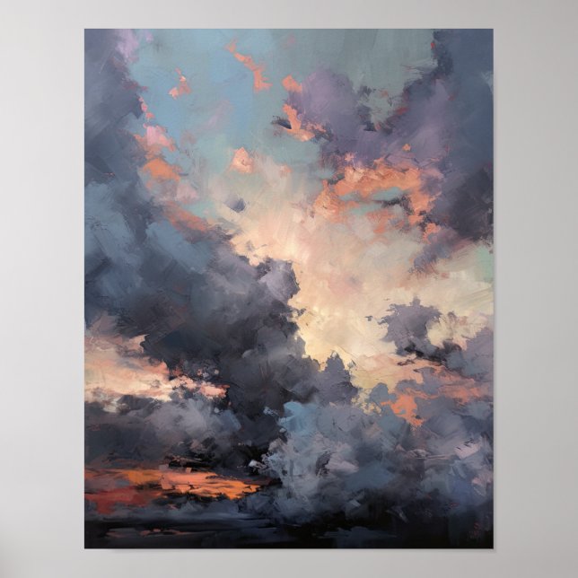 Wolken bei Morgendämmerung Art Print Poster (Vorne)