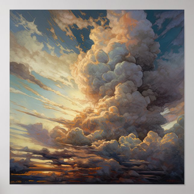 Wolken bei Morgendämmerung Art Print Poster (Vorne)