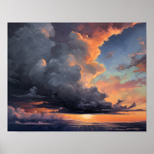 Wolken bei Morgendämmerung Art Print Poster