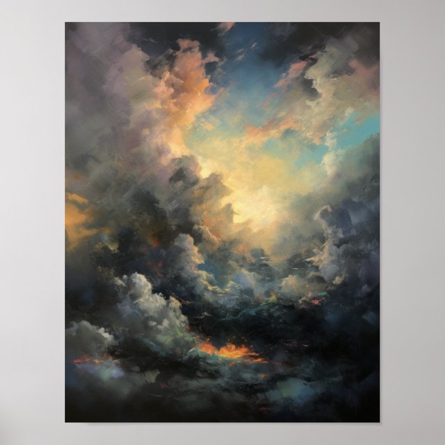 Wolken bei Morgendämmerung Art Print Poster (Vorne)