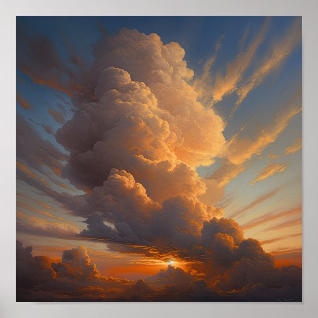 Wolken bei Morgendämmerung Art Print Poster (Vorne)