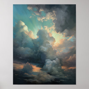 Wolken bei Morgendämmerung Art Print Poster