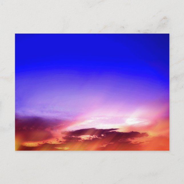 Wolken bei Sonnenuntergang Postkarte (Vorderseite)
