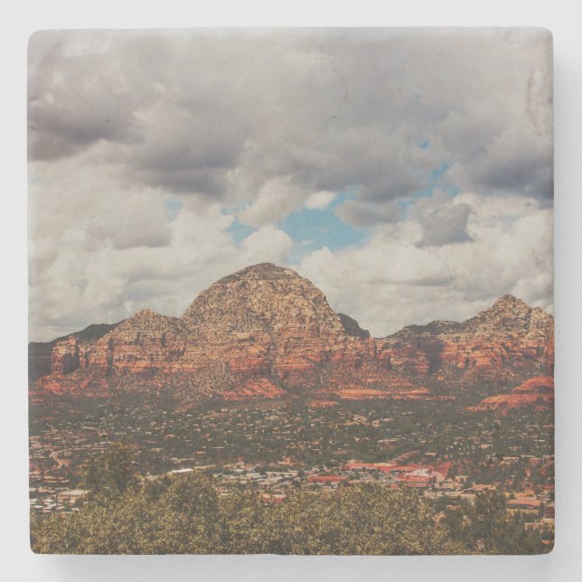 Wolken beim Einrollen in Sedona Steinuntersetzer (Vorderseite)