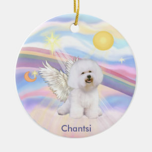 Wolken - Bichon Frise Engel Chantsi Keramikornament
