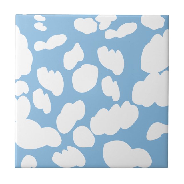 Wolken Blauer Himmel Wolken Fliese (Vorderseite)