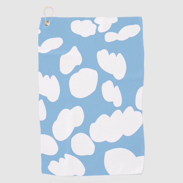 Wolken Blauer Himmel Wolken Golfhandtuch (Vorderseite)