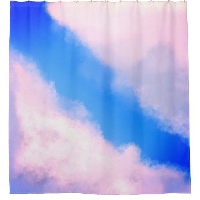 Wolken - Blauer Wolkenduschvorhang Duschvorhang (Vorderseite)