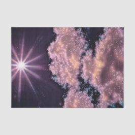 Wolken Blue Lila Sky Sunset Galaxy Stars Seidenpapier
