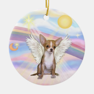 Wolken - Chihuahua (hellrot) Keramik Ornament