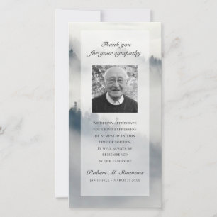 Wolken danken Ihnen Beileids-Begräbnis- Foto-Karte Dankeskarte