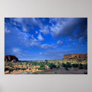 Wolken, die über den Himmel fegen Poster