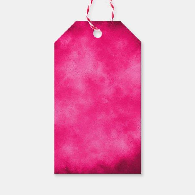 Wolken-Effekt – rosa Geschenkanhänger  (Vorderseite)