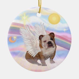 Wolken - English Bulldog Angel Keramikornament