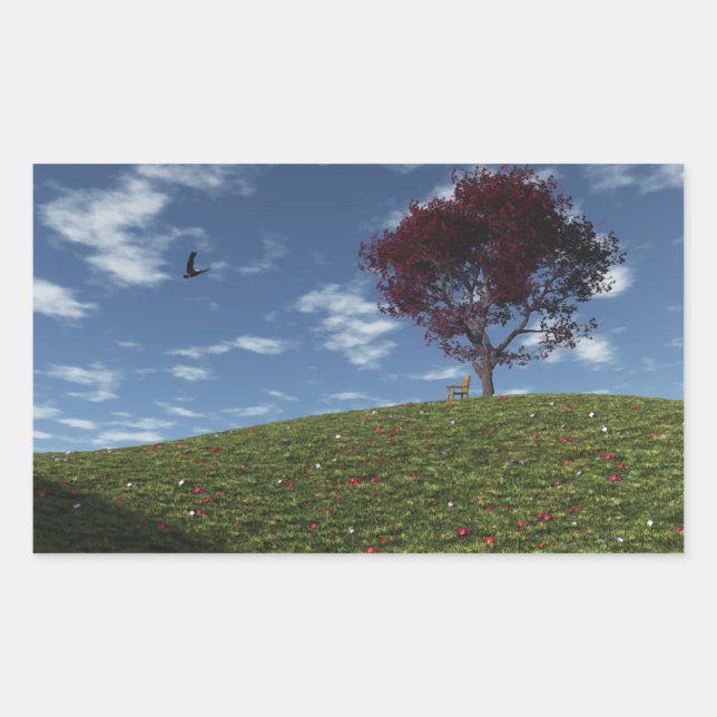 Wolken fahren durch Aufkleber (Vorderseite)