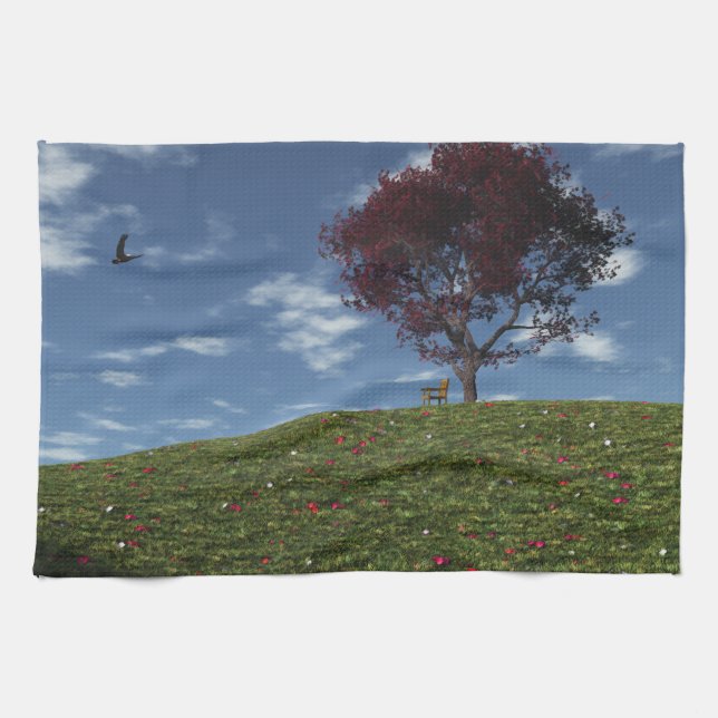 Wolken fahren mit Küchentüchern Geschirrtuch (Horizontal)