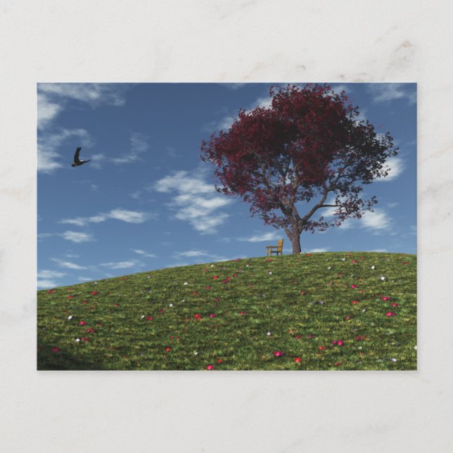 Wolken fahren mit Postkarte (Vorderseite)