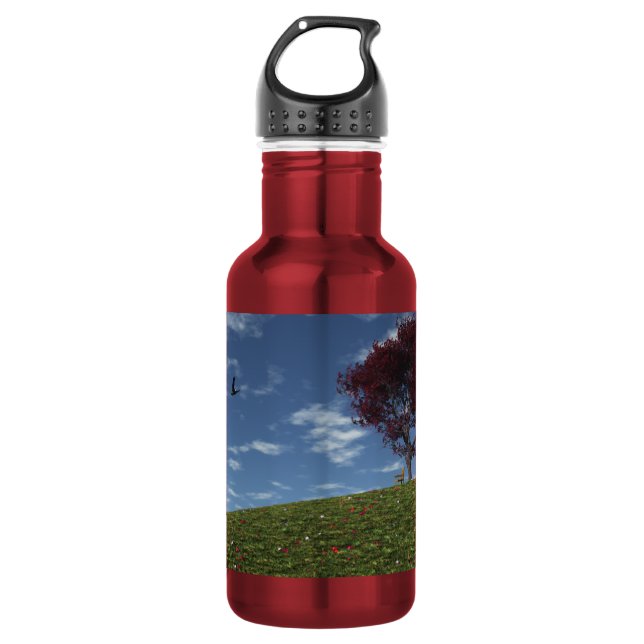Wolken fahren vorbei edelstahlflasche (Vorderseite)
