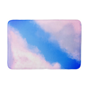 Wolken flattern Blau mit bunten Wolken Badematte
