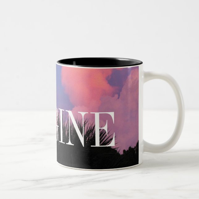 Wolken-Formen Zweifarbige Tasse (Rechts)