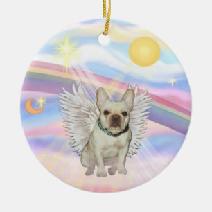 Wolken - Französische Bulldogge (fawn 1) Keramik Ornament