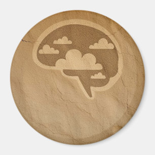 Wolken gefüllt Neat Stylized Brain on Cave Wall Magnet