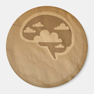 Wolken gefüllt Neat Stylized Brain on Cave Wall Magnet