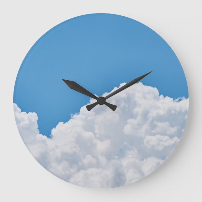 Wolken Große Wanduhr (Vorderseite)