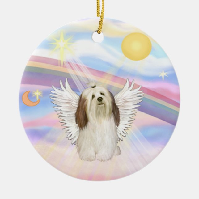 Wolken - Havanese Keramikornament (Vorne)