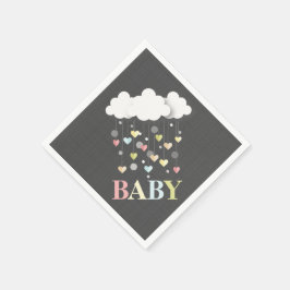 Wolken + Herz Babydusche Napkins Serviette