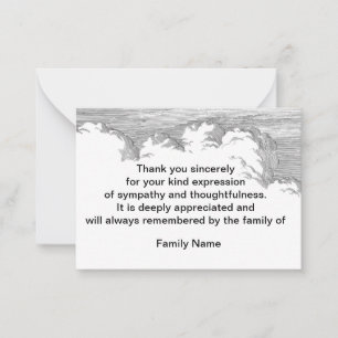 Wolken im Himmel nach der Beerdigung danke Ihnen K Mitteilungskarte