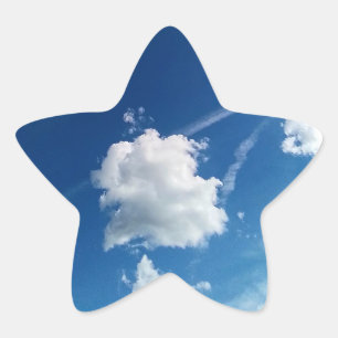Wolken im Licht Stern-Aufkleber
