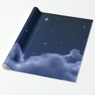 Wolken im Raum-Packpapier Geschenkpapier