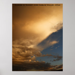 Wolken im Sonnenuntergang über Poster