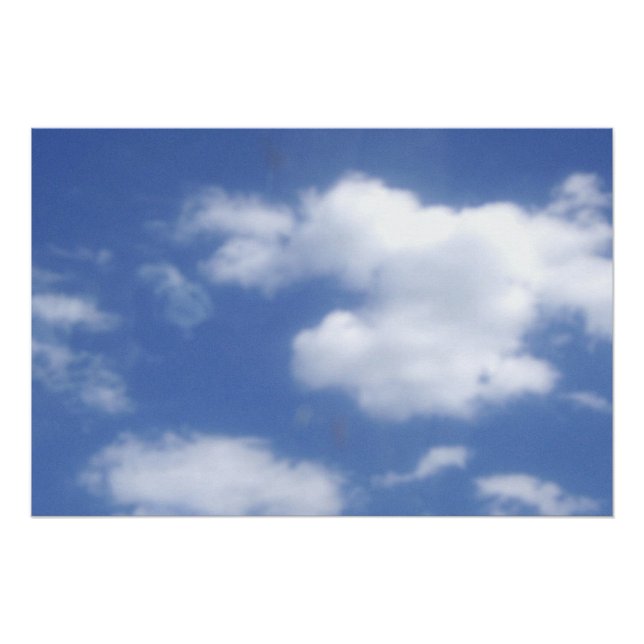 Wolken in blauem Himmel  Poster (Vorderseite)