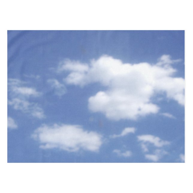Wolken in blauem Himmel Tischdecke (Vorderseite (Horizontal))