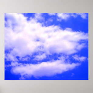 Wolken in Clear Blue Sky Poster