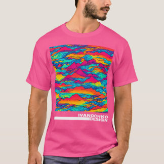Wolken in den Bergen Abstraktion aktiv T-Shirt