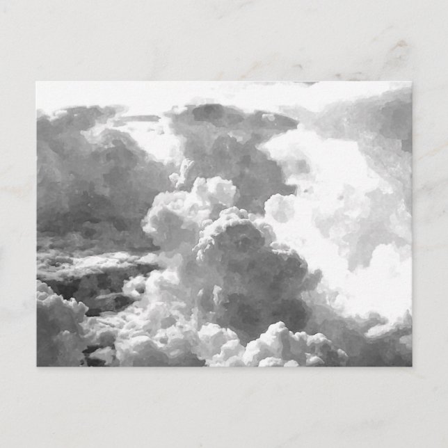 Wolken in Grau Postkarte (Vorderseite)