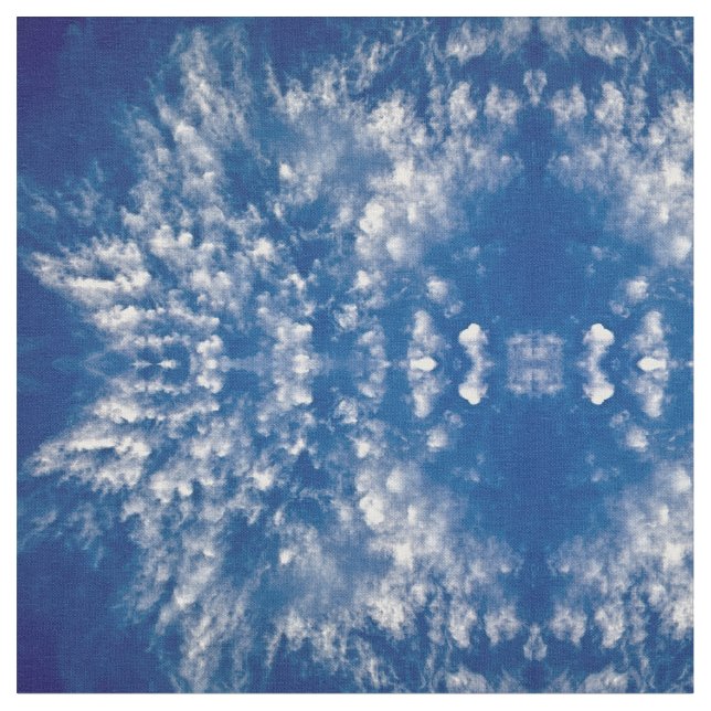 Wolken in Krawatte Stoff (Nahaufnahme)