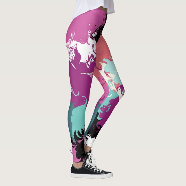 Wolken in meinem Kaffee Leggings (Rechts)