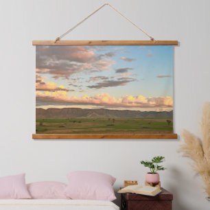Wolken in Namibia Goldene Stunde Wandteppich Mit Holzrahmen