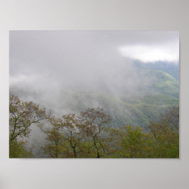 Wolken inmitten der blauen Ridge Mountains, NC Poster