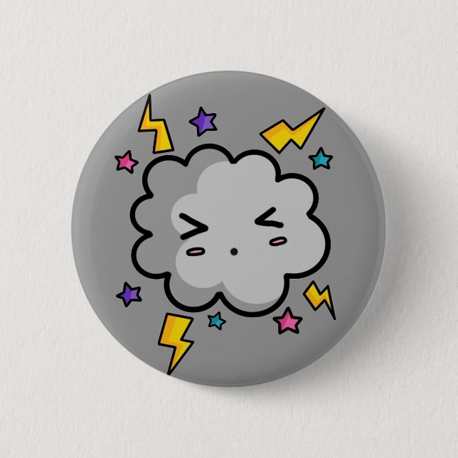 Wolken-Knopf Button (Vorderseite)