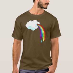Wolken-kotzende Regenbogen T-Shirt