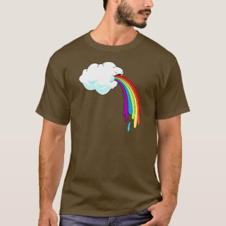 Wolken-kotzende Regenbogen T-Shirt