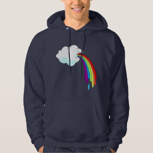 Wolken-kotzender RegenbogenHoodie Hoodie