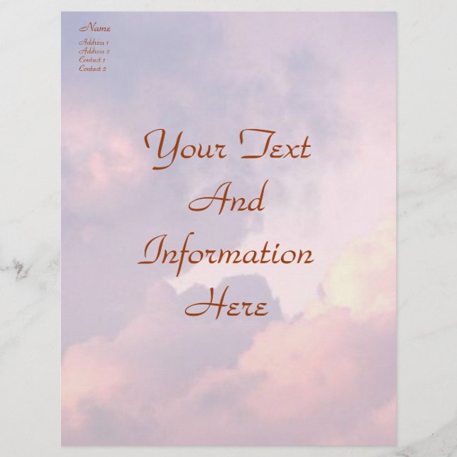 Wolken Letterhead Briefbogen (Vorderseite)