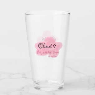 Wolken neun rote Pastell-Junggesellinnenabschied N Glas